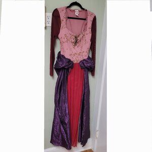 Elegant Pink and Purple Women's Dress